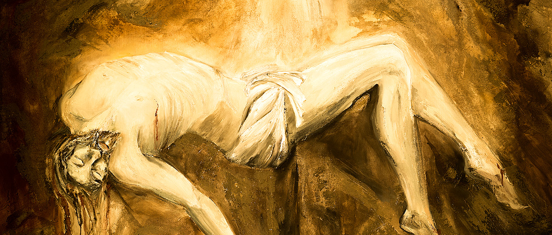 Bild eines Jesusgemäldes aus der Aufbahrungskapelle