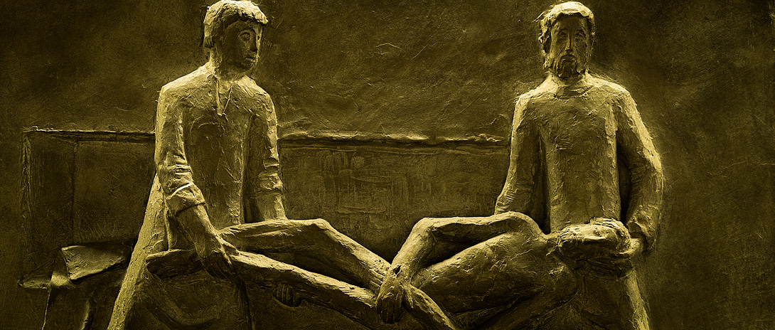 Bild einer Kreuzwegstation in der Kirche