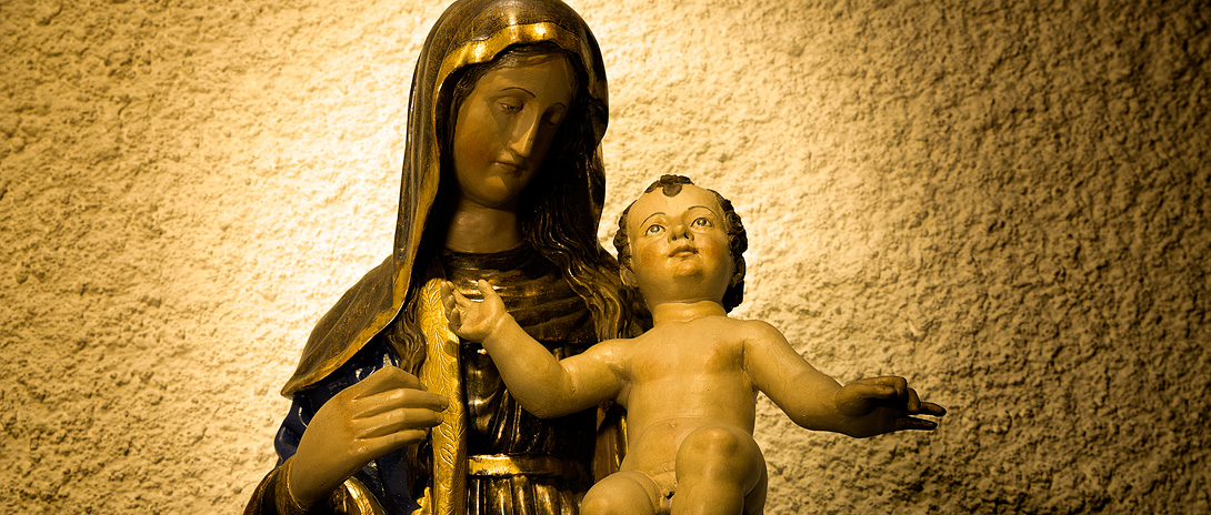 Bild der Statue (Maria mit Jesuskind) aus der Marienkapelle